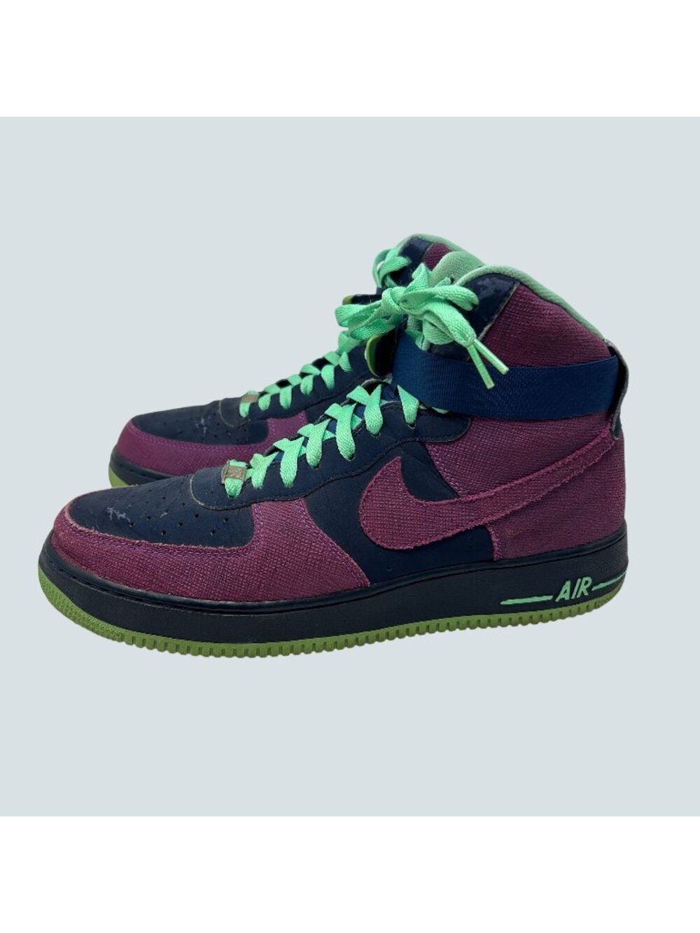 Nike Air Force 1 High 07 Brave Blue Cherrywood Green Glow 315121-407 Men’s 12